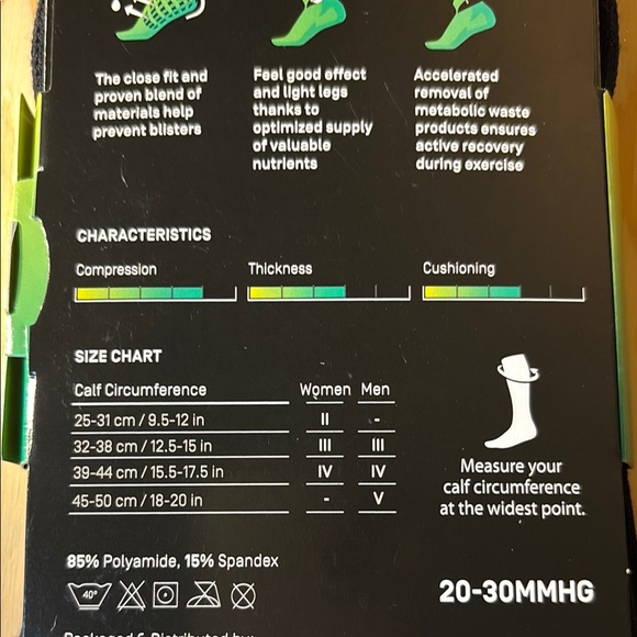 CEP Men's Black Compression Tall Socks 3.0 size V. New - Picture 3 of 4